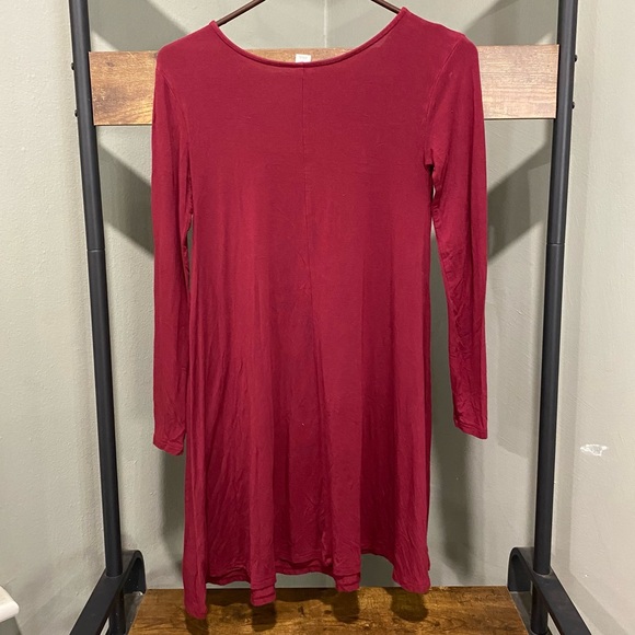 Old Navy burgundy swing dress XS - Picture 3 of 9
